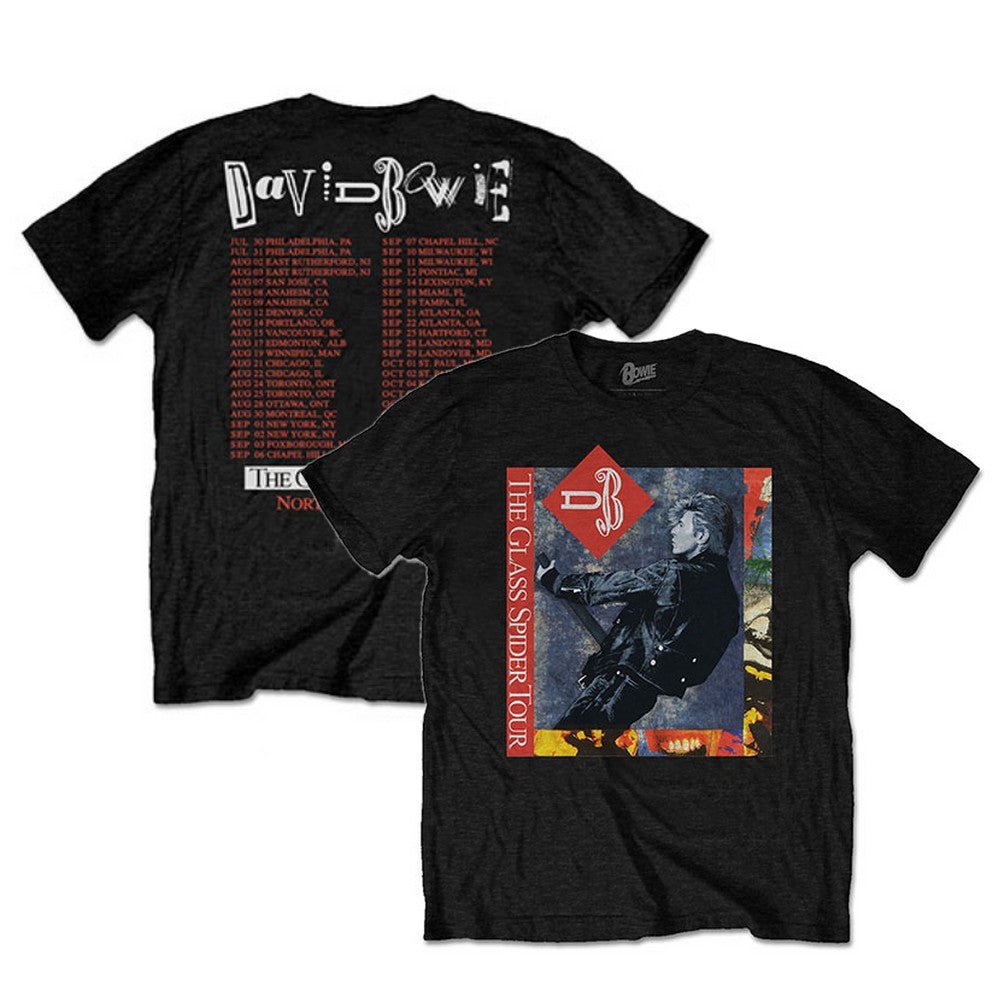 DAVID BOWIE デヴィッドボウイ - Glass Spider Tour / バックプリントあり / Tシャツ / メンズ - PGS